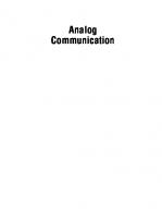 Analog Communication [1 ed.]
 9780070704800, 0070704805