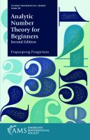 Analytic Number Theory for Beginners [2 ed.]
 1470464446, 9781470464448