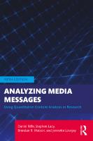 Analyzing Media Messages: Using Quantitative Content Analysis in Research [5 ed.]
 1032264691, 9781032264691