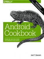 Android Cookbook: Problems and Solutions for Android Developers
 9781449374433, 1449374433