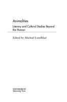Animalities: Literary and Cultural Studies Beyond the Human
 9781474400039
