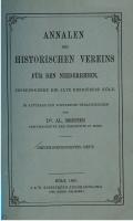 Annalen des Historischen Vereins für den Niederrhein, insbesondere die alte Erzdiözese Köln [63]