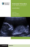 Antenatal Disorders for the MRCOG and Beyond [2 ed.]
 9781316757819, 9781107684928, 2015040093