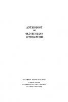 Anthology of Old Russian Literature
 9780231878340