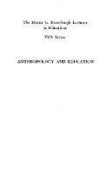 Anthropology and Education
 9781512816495