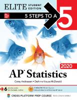 AP Statistics 2020 [student ed.]
 9781260455915, 1260455912