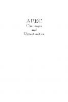 APEC: Challenges and Opportunities
 9789814379991