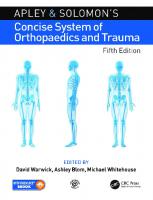 Apley and Solomon’s Concise System of Orthopaedics and Trauma [5 ed.]
 0367198959, 9780367198954