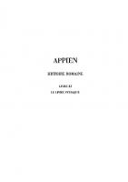 Appien: Histoire romaine. Tome VI, Livre XI: Le Livre Syriaque