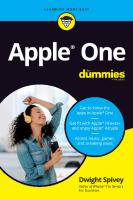 Apple One For Dummies (For Dummies (Computer/Tech)) [1 ed.]
 1119800943, 9781119800941