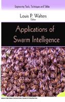 Applications of Swarm Intelligence [1 ed.]
 9781617288135, 9781617286025