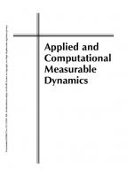 Applied and computational measurable dynamics [1 ed.]
 9781611972634, 2013027536