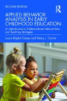 Applied Behavior Analysis in Early Childhood Education [2 ed.]
 103236288X, 9781032362885