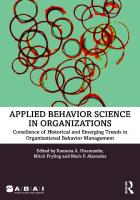 Applied Behavior Science in Organizations: Consilience of Historical and Emerging Trends in Organizational Behavior Management [1 ed.]
 1032057351, 9781032057354