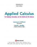 Applied Calculus For Business, Economics, and the Social and Life Sciences [10 ed.]
 9780073532332, 0073532339, 2008039824