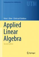 Applied Linear Algebra
 331991040X, 9783319910406