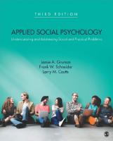 Applied social psychology : understanding and addressing social and practical problems [Third edition.]
 9781483369730, 1483369730