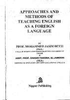 Approaches and Methods of Teaching English as a Foreign Language
