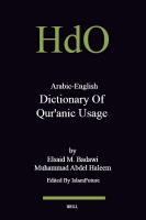 Arabic-English Dictionary of Qur'anic Usage
 9004149481, 9789004149489