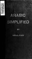 Arabic Simplified - A Practical Grammar of Written Arabic in 200 Lessons
