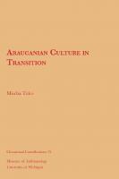 Araucanian Culture in Transition
 9781951538484, 9780932206046