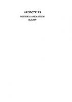 Aristoteles Werke: Band 16/III Historia animalium, Buch V
 9783110618341, 9783110613322, 9783110617702, 2018959318