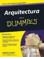 Arquitectura para dummies
 9788432902307