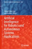 Artificial Intelligence for Robotics and Autonomous Systems Applications
 3031287142, 9783031287145