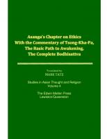 Asanga's Chapter on Ethics With the Commentary of Tsong-Kha-Pa, The Basic Path to Awakening, The Complete Bodhisattva
 088946054X
