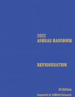 ASHRAE HANDBOOK: Refrigeration
 1955516081, 9781955516082