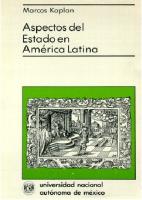 Aspectos del estado en América Latina
 9685802491