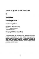 Aspects @ The speed of light
 130436478X, 9781304364784