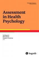 Assessment in Health Psychology
 9780889374522, 088937452X