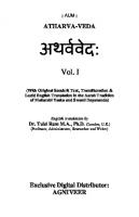 Atharva Veda (Atharvaveda Vol. 1 and 2) - Sanskrit to English Commentary [1 and 2]
 9788170771537