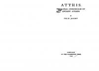 Atthis - the local chronicles of ancient Athens