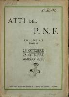 Atti del P. N. F. [Volume VII. Tomo II]