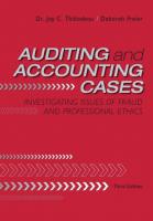 Auditing and Accounting Cases: Investigating Issues of Fraud and Professional Ethics [3 ed.]
 9780078110818, 0078110815, 2009054311