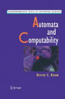 Automata and Computability
 9781461218449, 1461218446