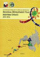Autonomous Region in Muslim Mindanao Regional Development Plan Midterm Update 2013-2016