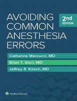 Avoiding Common Anesthesia Errors [2nd Edition]
 9781496355171,  9781496355188