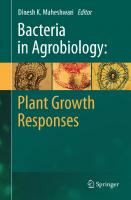 Bacteria in Agrobiology: Plant Growth Responses [2011 ed.]
 9783642203312, 3642203310