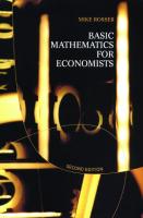 Basic Mathematics for Economists
 9781134497669, 1134497660
