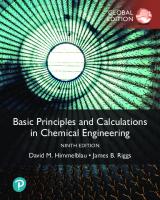 Basic Principles and Calculations in Chemical Engineering (International Series in the Physical and Chemical Engineering Sciences)
 013732717X, 9780137327171