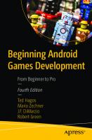Beginning Android Games Development: From Beginner to Pro [4th ed.]
 9781484261200, 9781484261217