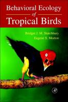 Behavioral ecology of tropical birds
 9780126755558, 0126755558
