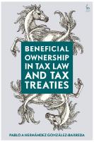Beneficial Ownership in Tax Law and Tax Treaties
 9781509923076, 9781509923106, 9781509923090