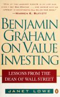 Benjamin Graham on Value Investing: Lessons from the Dean of Wall Street
 0793107024, 9780793107025