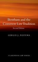 Bentham and the common law tradition [Second edition]
 9780191834806, 0191834807
