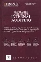 Best-Practice Approaches To: Internal Auditing
 9781849300230, 9781472920409, 9781472924704