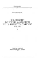 Bibliografia dei fondi manoscritti della Biblioteca Vaticana (1968-1980) [Voll. 1-2]
 8821005399, 9788821005398